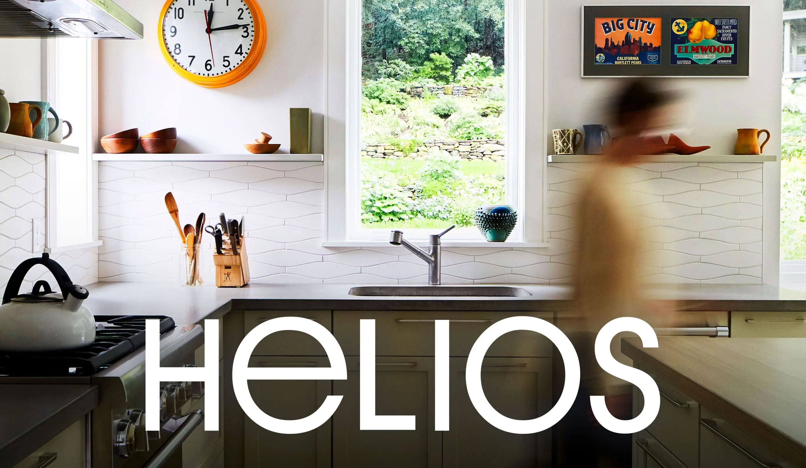 Helios Design Group logo with interiors designed by Helios
